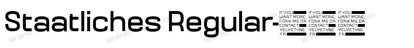 Staatliches Regular字体转换
